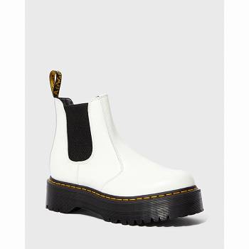 Dr Martens 2976 Smooth Kožené - Biele Chelsea Cizmy Damske, DR0275